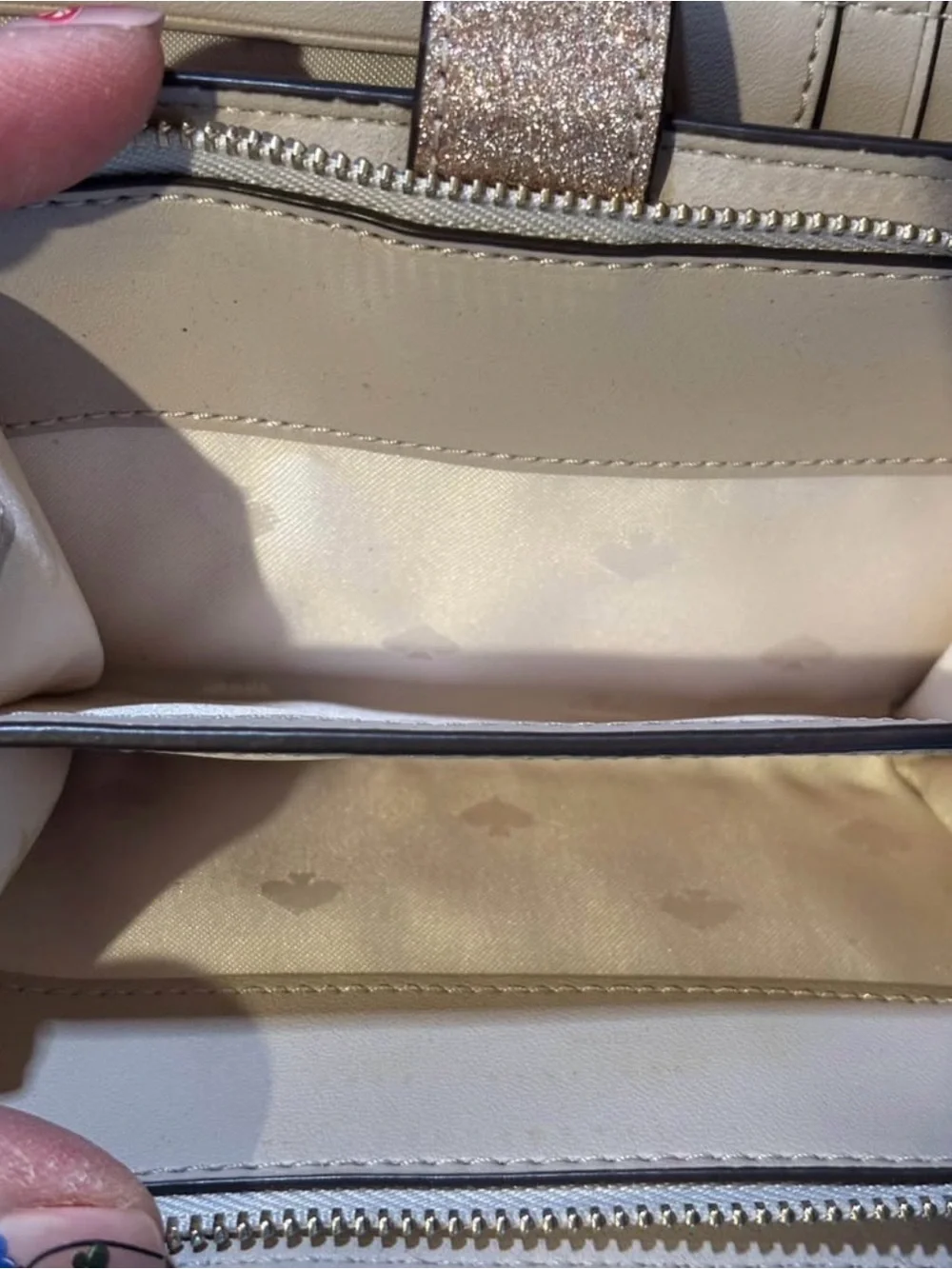Kate Spade Rose Gold Glitter Medium Wallet